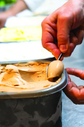 Il cucchiaio nel gelato